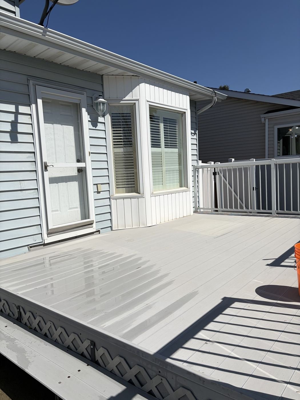 Freshly cleaned deck, Edmonton area home